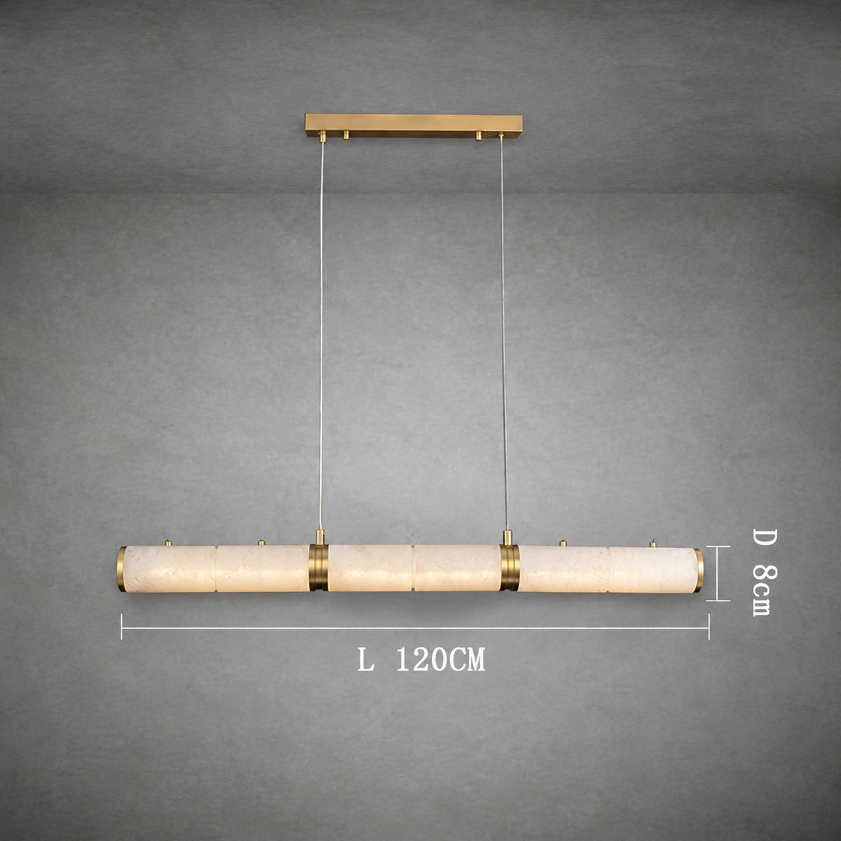 Alabaster Magnificence Art Linear Chandelier