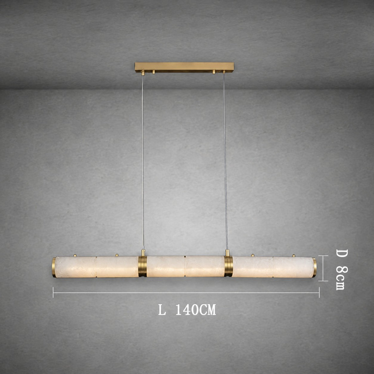 Alabaster Magnificence Art Linear Chandelier