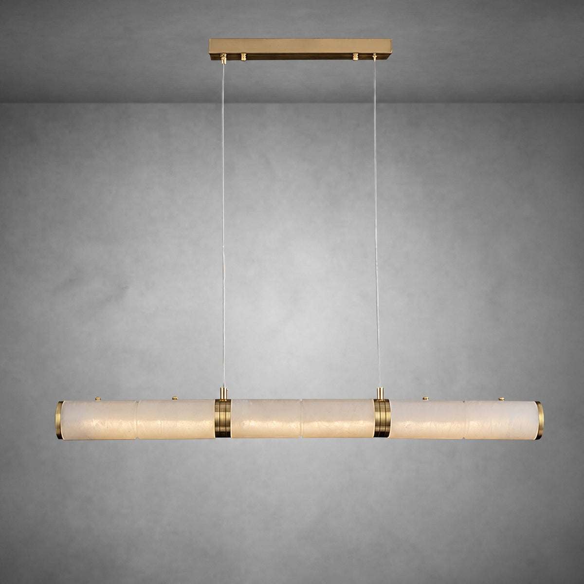 Alabaster Magnificence Art Linear Chandelier