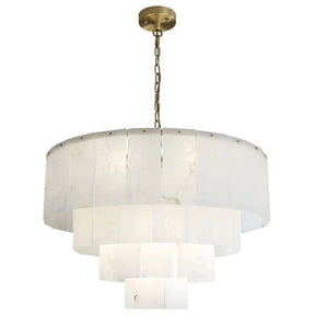 Alabaster Multi-Layer Modern Round Chandelier 31" 吊灯 rbrights   