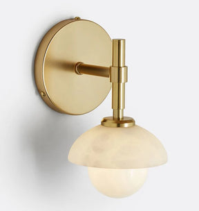Alabaster Shade Greenwich Single Wall Sconce