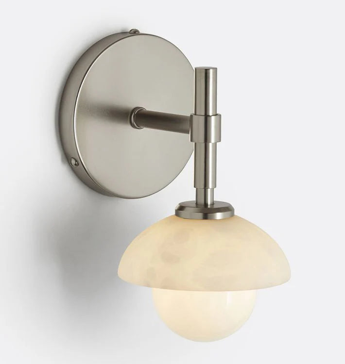 Alabaster Shade Greenwich Single Wall Sconce