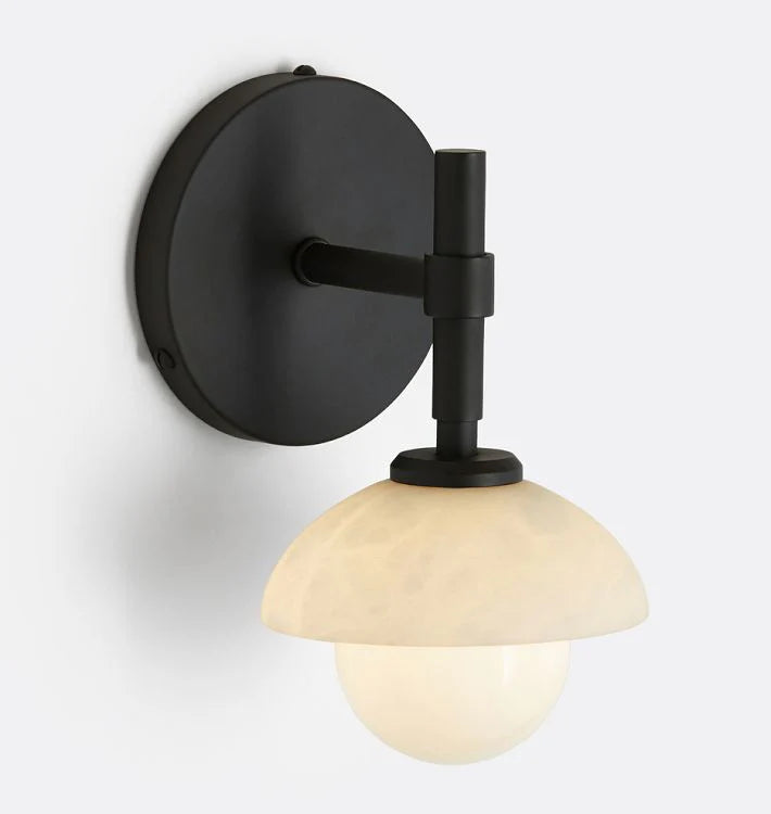Alabaster Shade Greenwich Single Wall Sconce