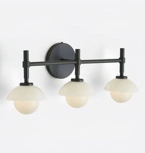 Alabaster Shade Greenwich Triple Wall Sconce