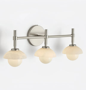 Alabaster Shade Greenwich Triple Wall Sconce