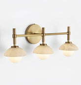 Alabaster Shade Greenwich Triple Wall Sconce