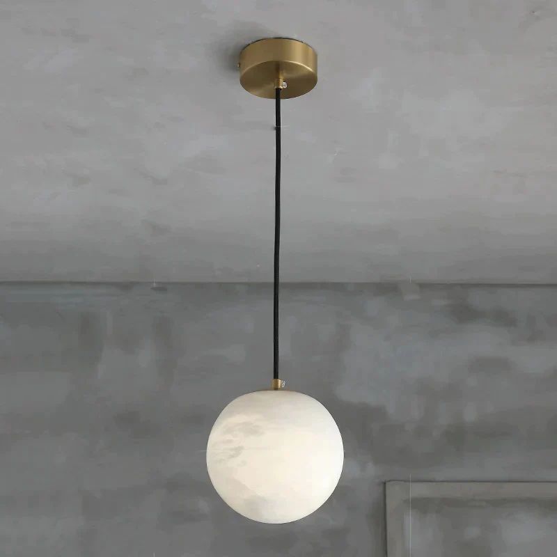 Alabaster Sphere Pendant Light, Modern Pendant Light