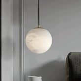 Alabaster Sphere Pendant Light, Modern Pendant Light