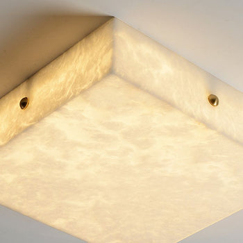 Alabaster Square Flushmount 壁灯灯具 rbrights   