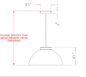 Alabaster Tiber Pendant, Small