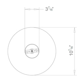 Alabaster Tiber Pendant, Small