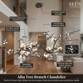 Alba Tree Branch Chandelier - 39.37” (100 cm)Warm White 3000KMerlinlamps