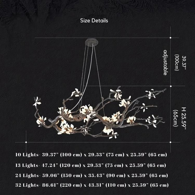 Alba Tree Branch Chandelier - 39.37” (100 cm)Warm White 3000KMerlinlamps