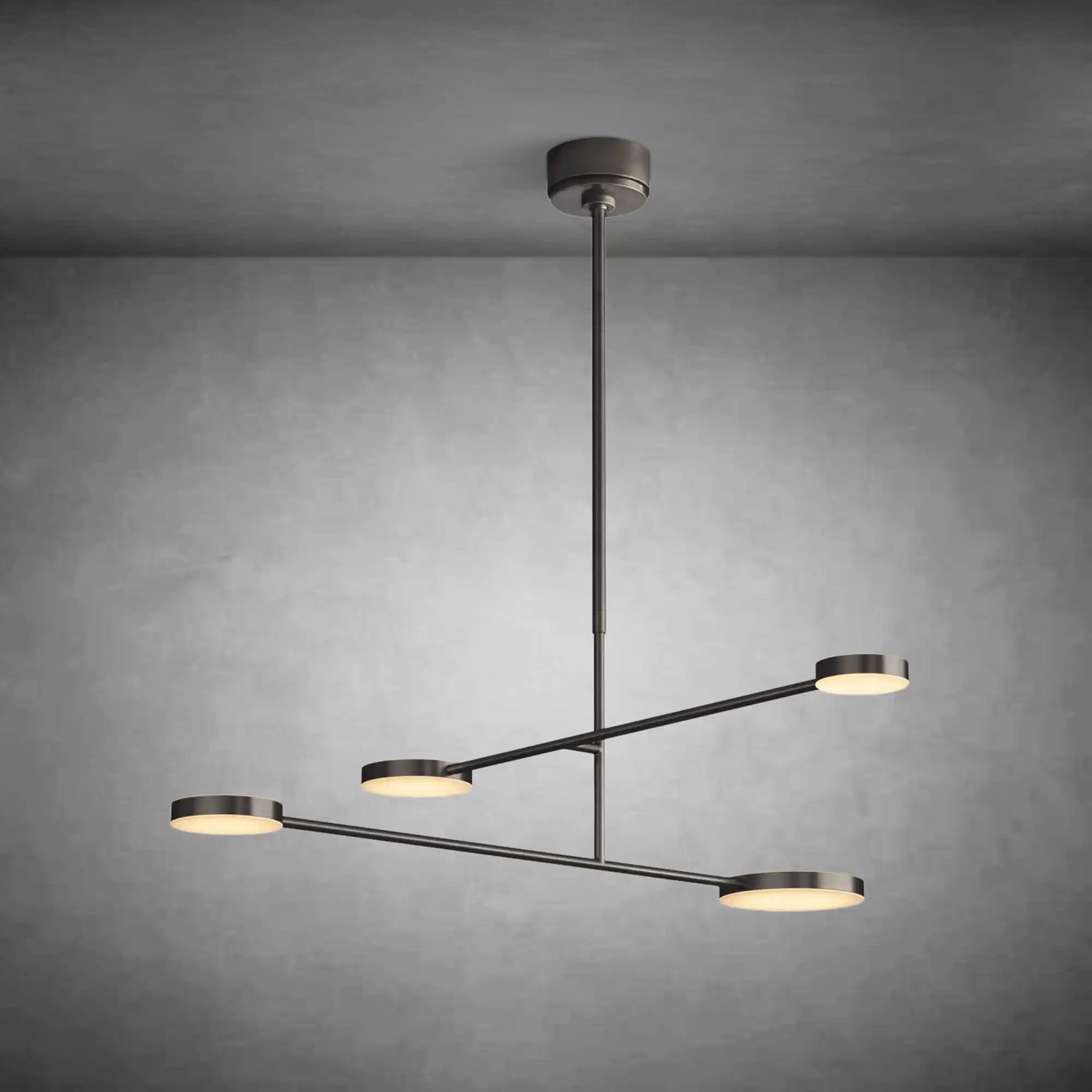 Black Alexander Mobile Chandelier 36" with matte finish