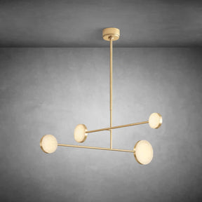 Brass Alexander Mobile Chandelier 36" with warm metallic tones