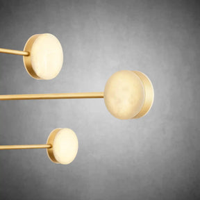 Close-up of articulated arm joints on the Alexander Mobile Chandelier 46"