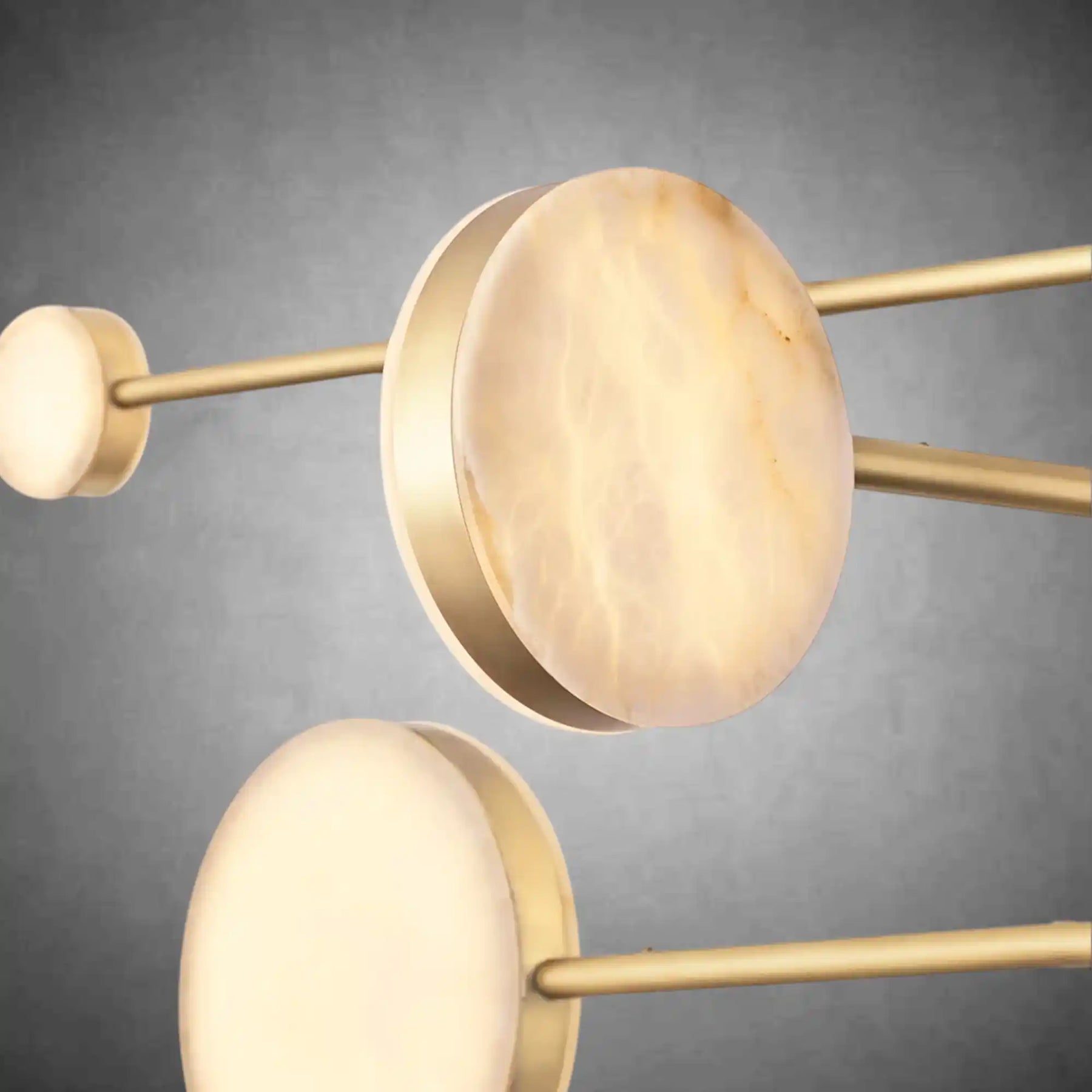 Textured finish detail of the Alexander Mobile Chandelier 60" metal arms