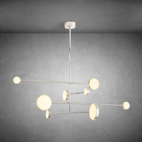 Chrome Alexander Mobile Chandelier 60" with reflective polished surface