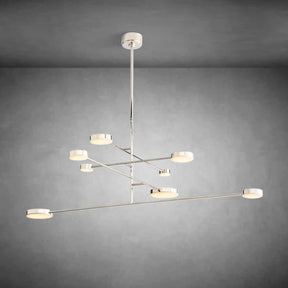 Alexande mobile chandelier 60 merlin lamps nickel