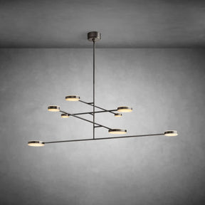 Black Alexander Mobile Chandelier 60" with matte finish