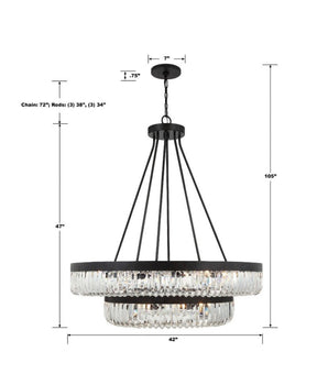 Alice 2-Tier 26 Light Chandelier 42”