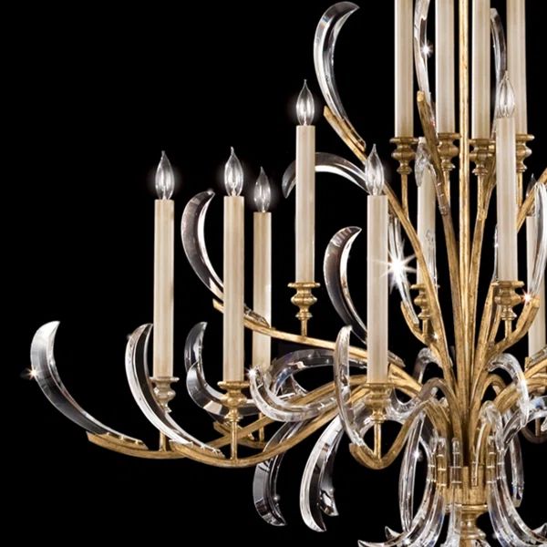Alice Candle Arcs 2-Tier Chandelier 57"