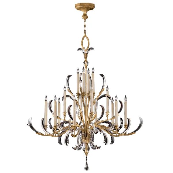 Alice Candle Arcs 2-Tier Chandelier 57"