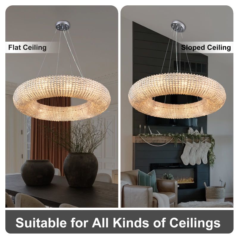 Alison Series Crystal Round LED Chandelier