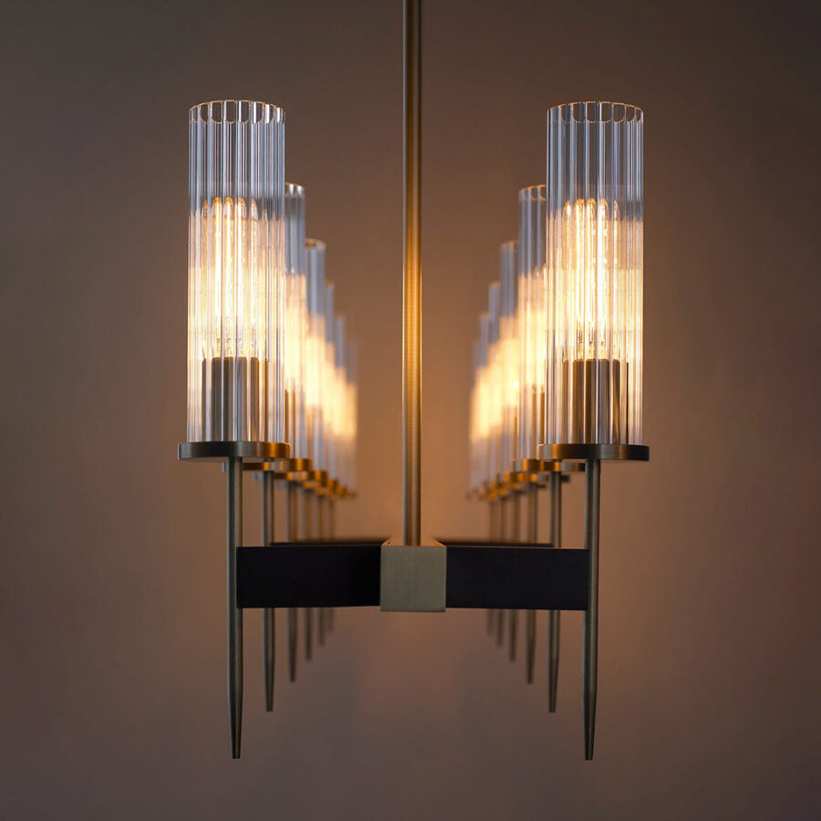 Alouett Glass Linear Chandelier