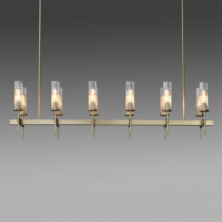Alouett Glass Linear Chandelier