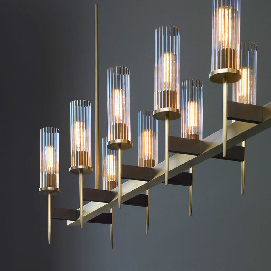 Alouett Glass Linear Chandelier