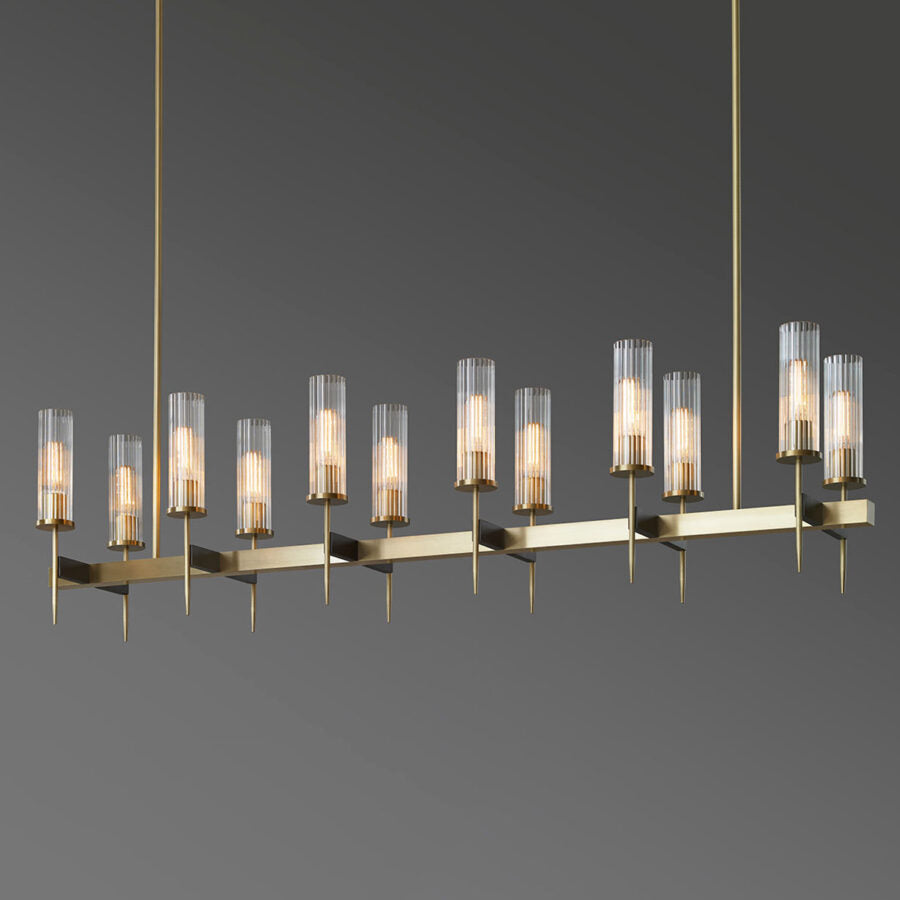 Alouett Glass Linear Chandelier