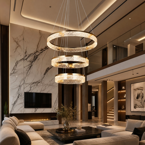 Alps Modern Sculptural Ring Chandelier - scene