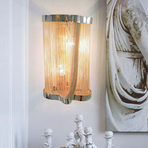 Aluminum Ashley Chain Tassel Wall Sconce