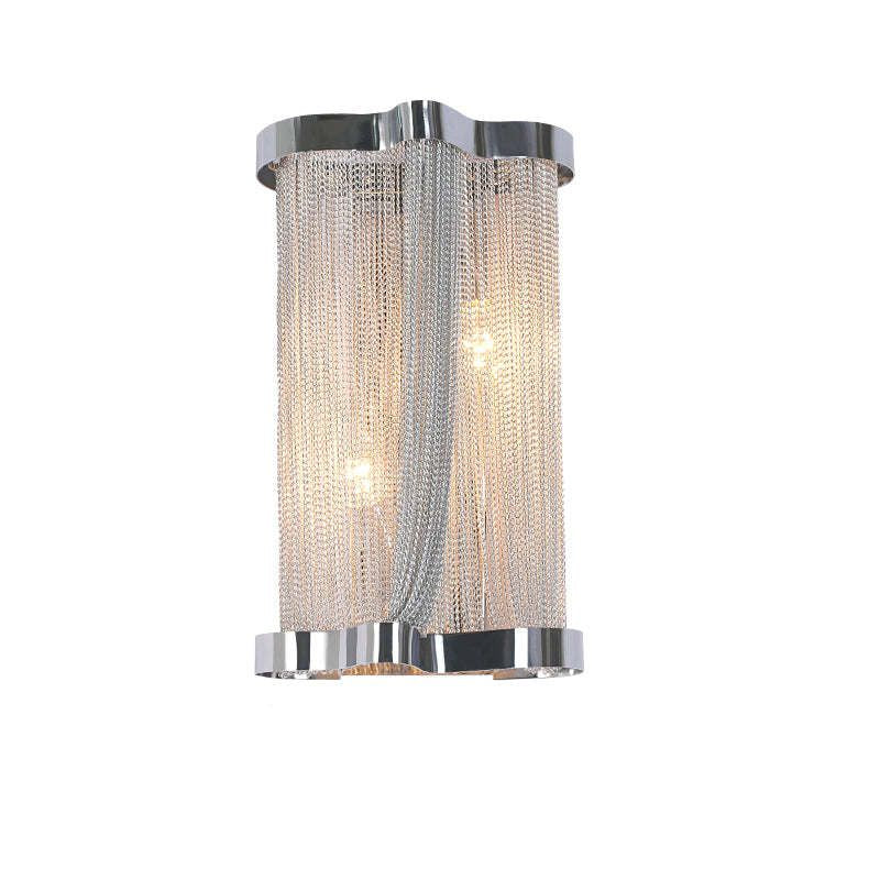 Aluminum Ashley Chain Tassel Wall Sconce