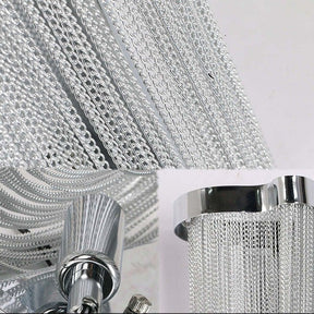 Aluminum Ashley Chain Tassel Wall Sconce