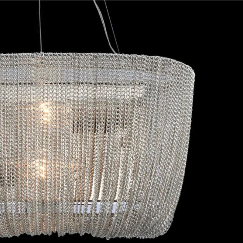 Aluminum Cadenas Chain Tassel Chandelier