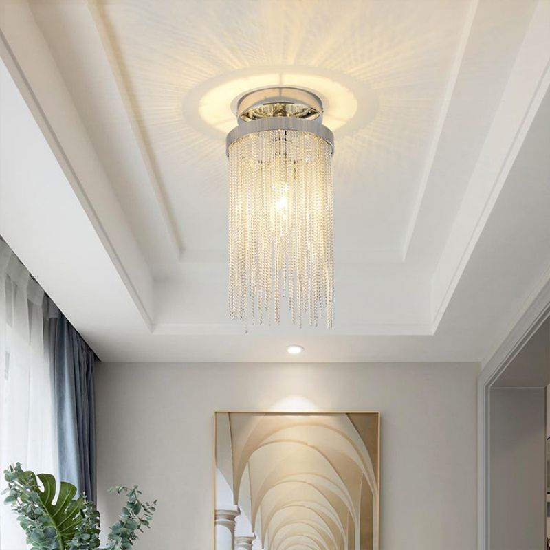 Aluminum Tassel Flushmount for House