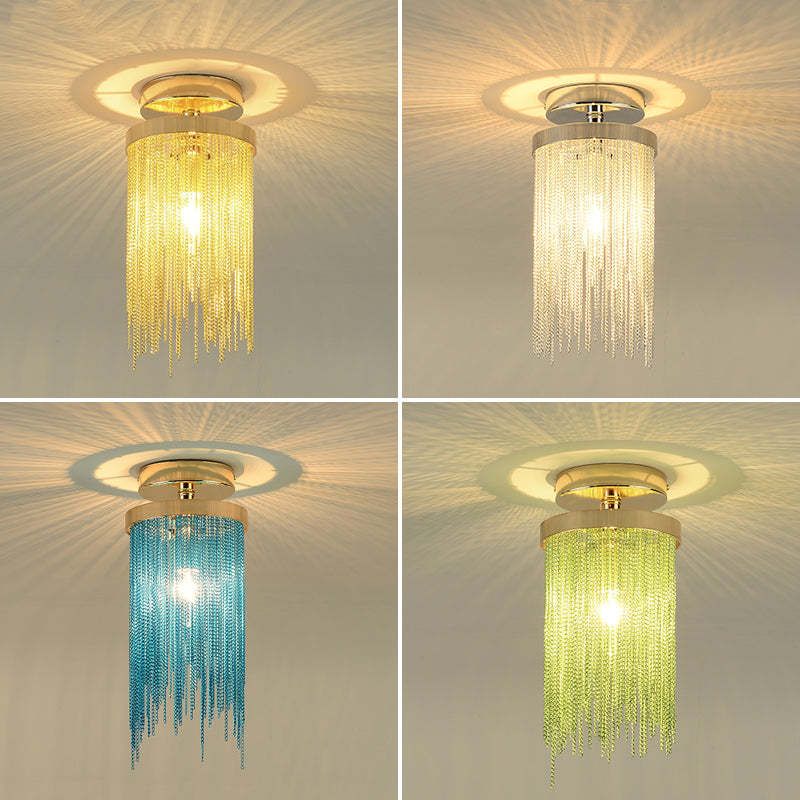Aluminum Tassel Flushmount for House