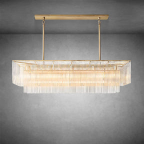 Amedio Rectangular Chandelier 54" – Modern Linear Lighting for Dining Rooms