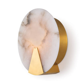 Amelia Alabaster Round Wall Sconce