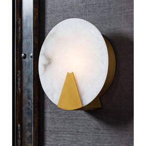 Amelia Alabaster Round Wall Sconce