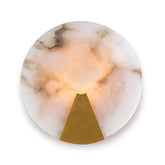 Amelia Alabaster Round Wall Sconce