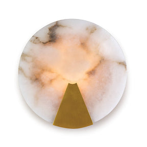 Amelia Alabaster Round Wall Sconce