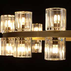 Anchon Crystal Cup Round Chandelier 60", Decoration Chandelier Modern for Living Room