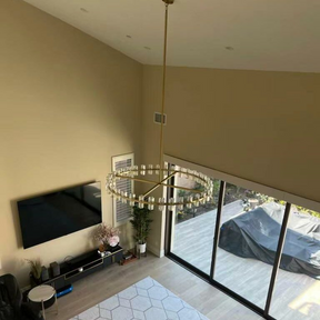 Anchon Crystal Cup Round Chandelier 60", Decoration Chandelier Modern for Living Room