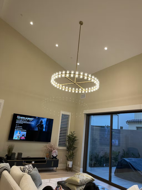 Anchon Crystal Cup Round Chandelier 60", Decoration Chandelier Modern for Living Room