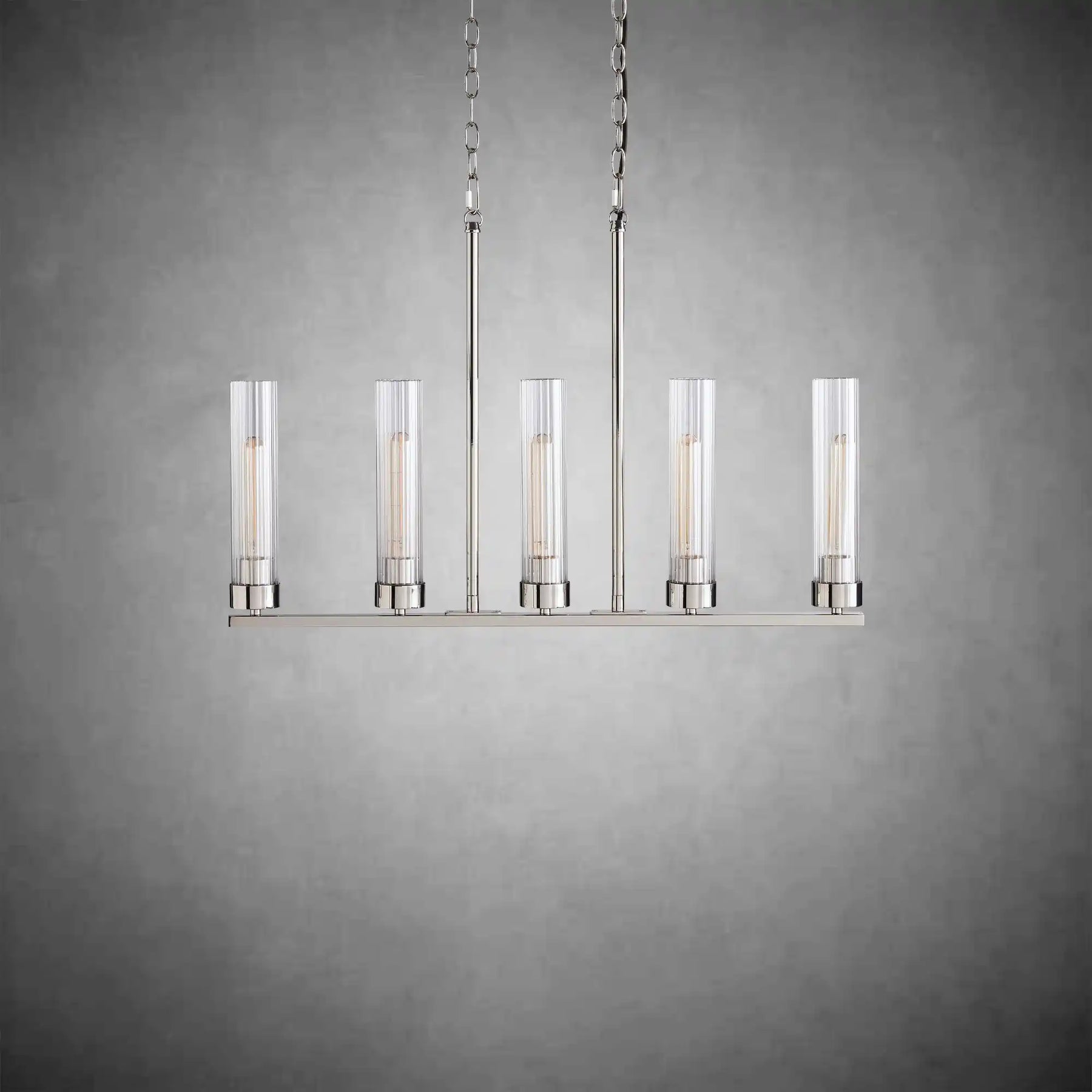 Andreas Glass Linear Chandelier Lighting