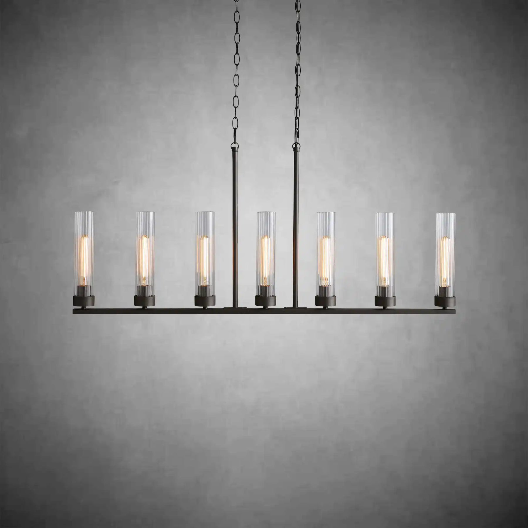 Andreas Glass Linear Chandelier Lighting