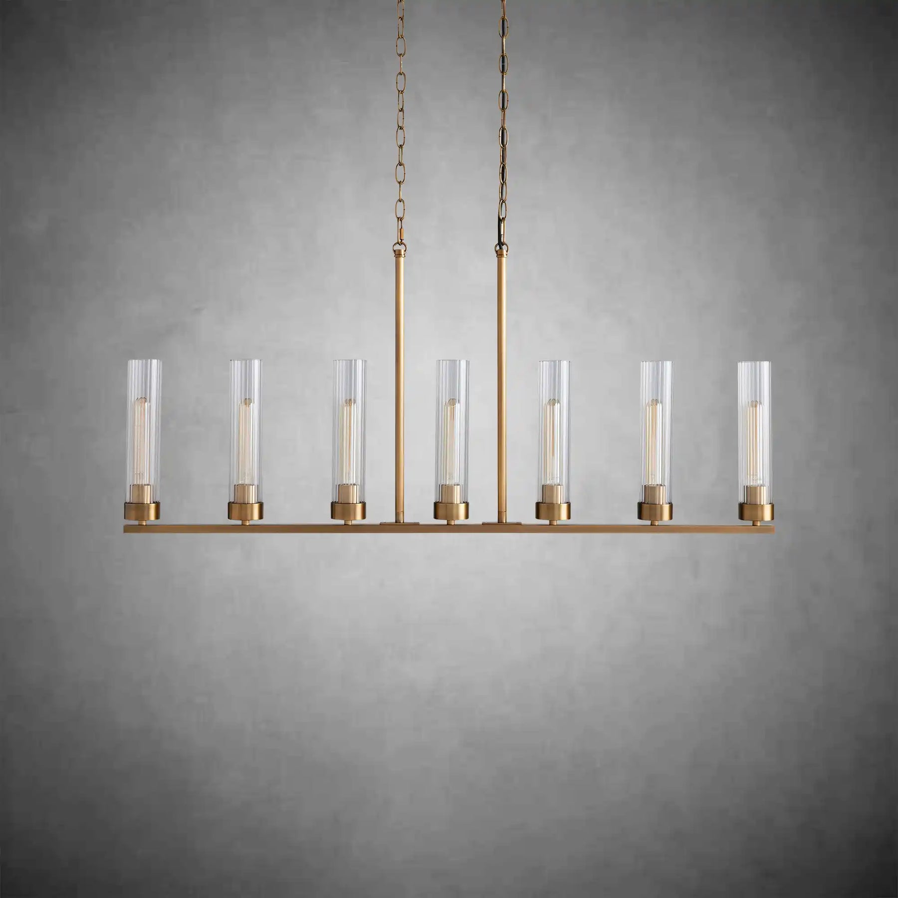 Andreas Glass Linear Chandelier Lighting
